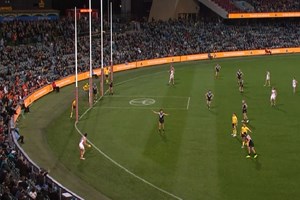 Australian Made logo up in lights at the AFL